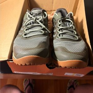 Merrell Olive and Charcoal Trail Shoes